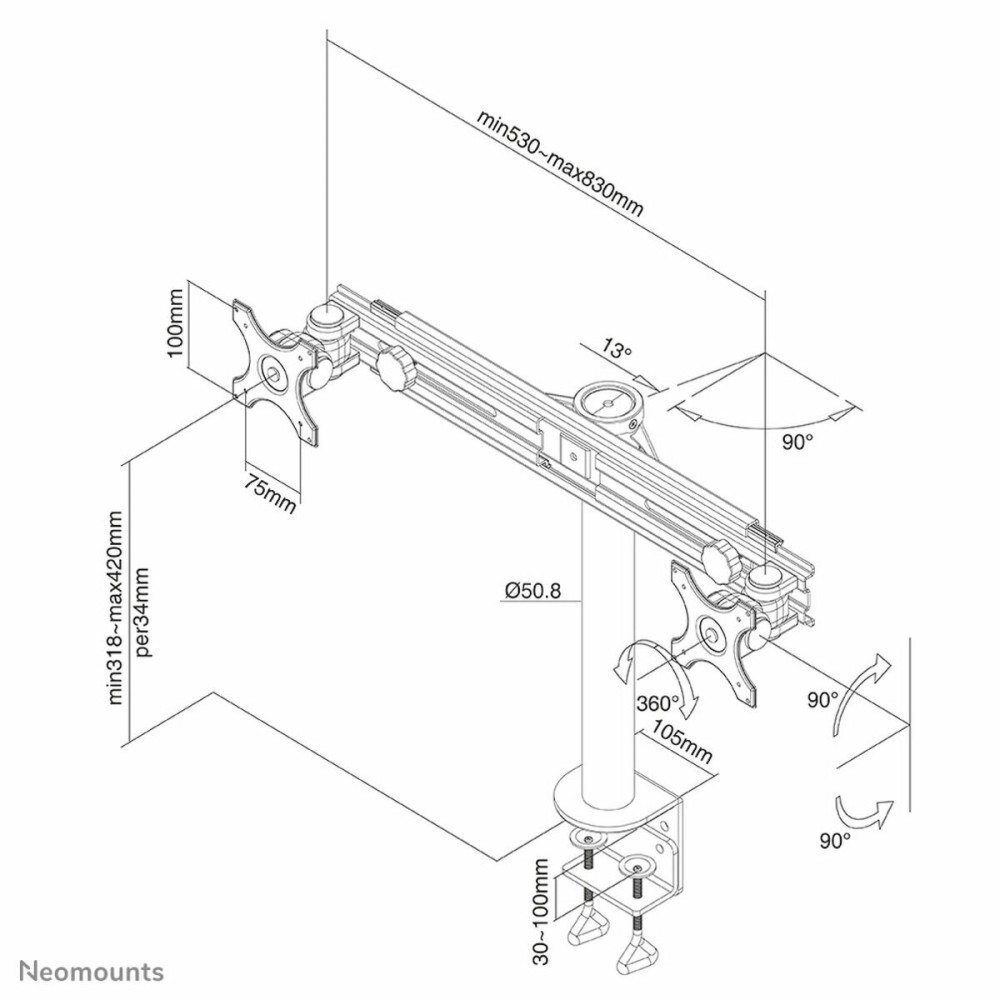 TV Mount Neomounts FPMA-D700D 10-30" 8 kg