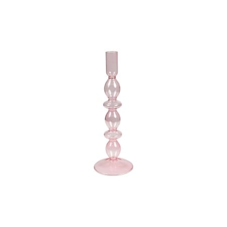 Candleholder Romimex Pink Glass 9 x 27 x 9 cm