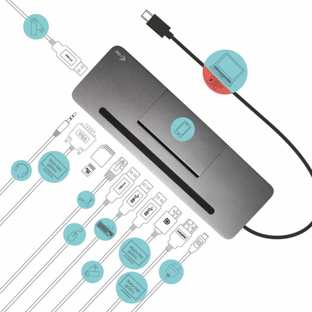 USB Hub i-Tec C31FLATDOCKPDPRO 