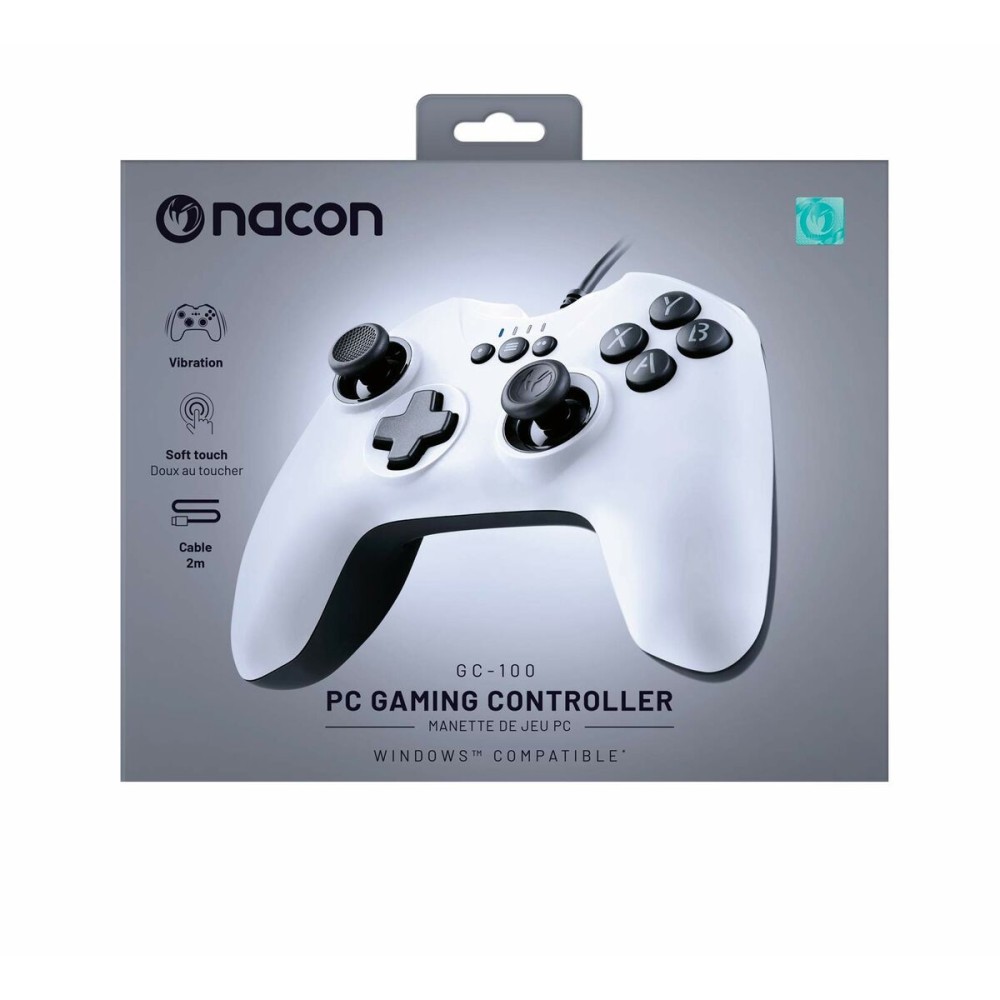 Manette de console de jeux vidéo Nacon PCGC-100WHITE 