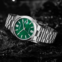 Men's Watch Citizen TSUYOSA AUTOMATIC Green Silver (Ø 40 mm)