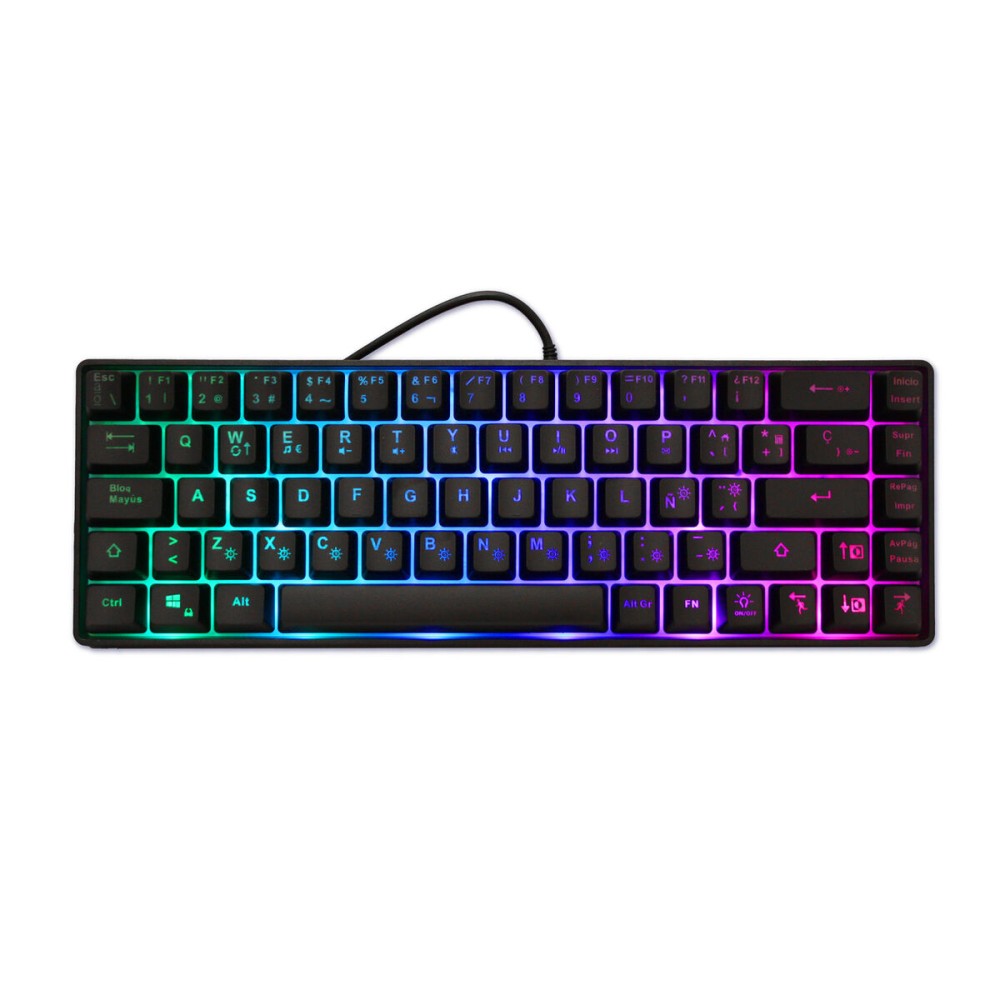 Clavier CoolBox DG-TEC65-RGB Noir Espagnol Qwerty
