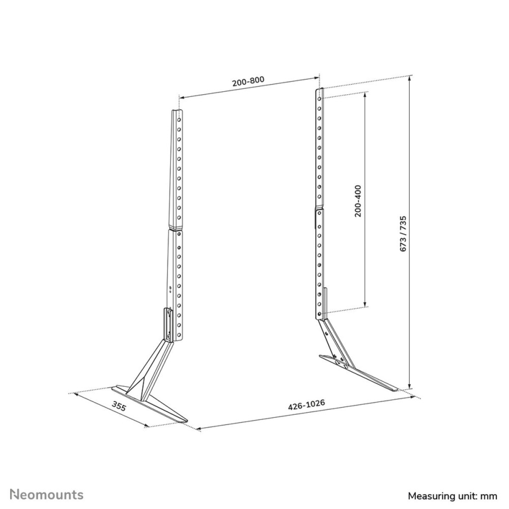 Support de table d'écran Neomounts DS45-430BL19 75"