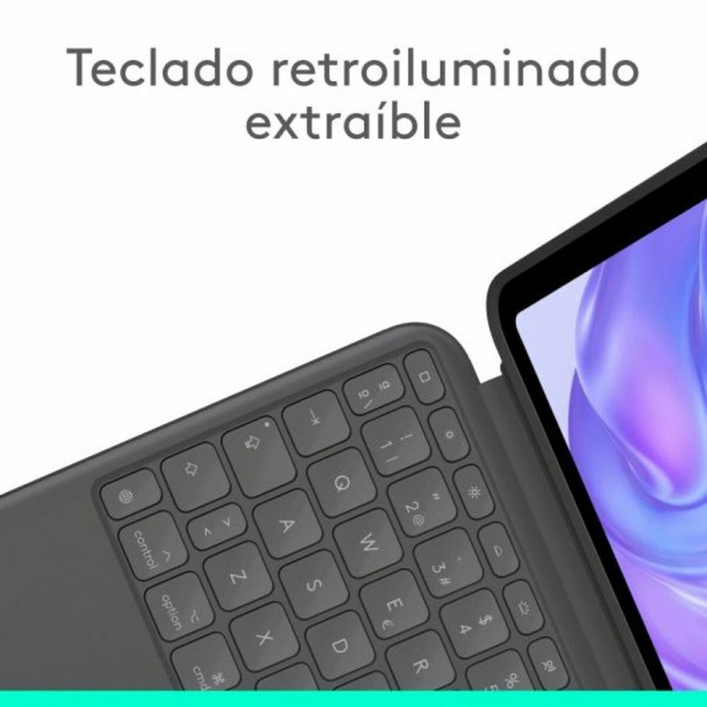 Housse pour Tablette et Clavier Logitech 920-012772 Graphite QWERTY