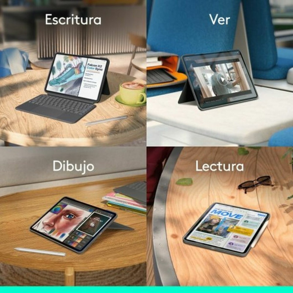 Hülle für Tablet und Tastatur Logitech 920-012772 Graphit QWERTY