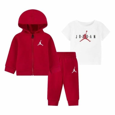 Ensemble de Sport pour Bébé Jordan Essentials Fleeze Box Blanc Rouge