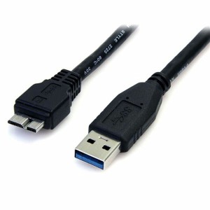 USB-Kabel auf Micro-USB Startech USB3AUB50CMB Schwarz