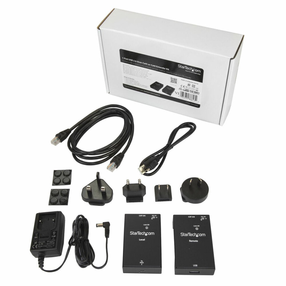 Extension Startech USB2001EXTV Black