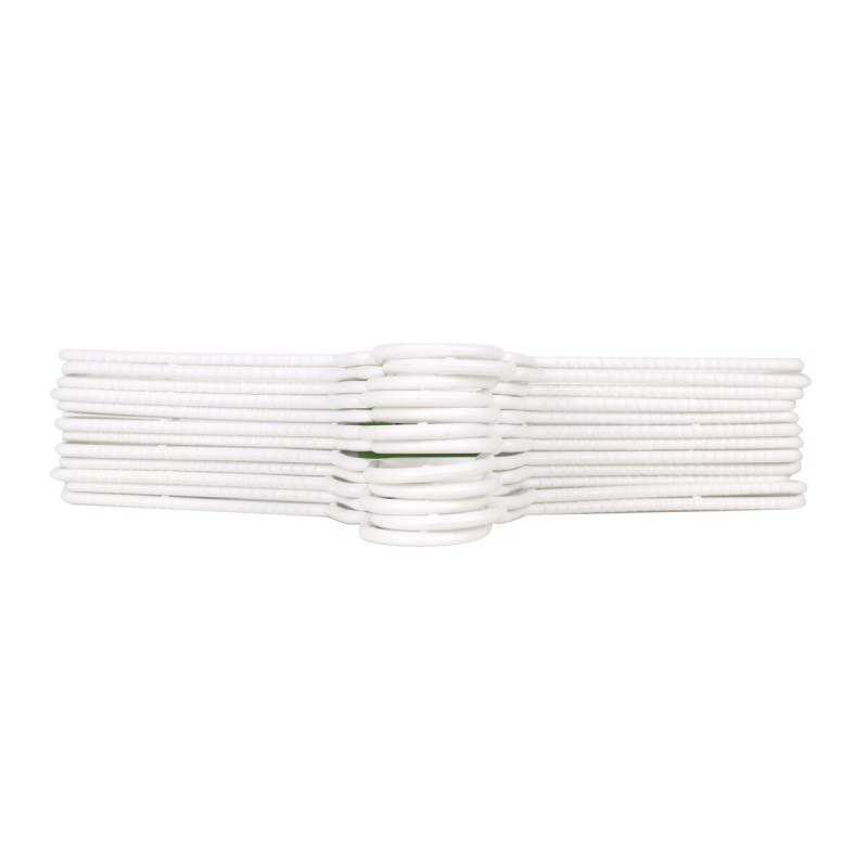 Set of Clothes Hangers Dem White Plastic 12 Pieces 38 x 17,5 cm (8 Units)