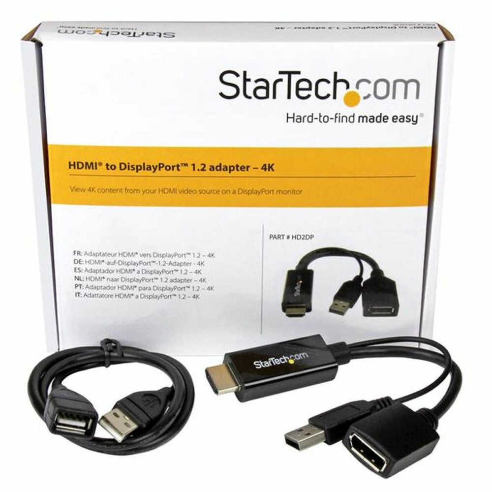 DisplayPort to HDMI Adapter Startech HD2DP Black 4K
