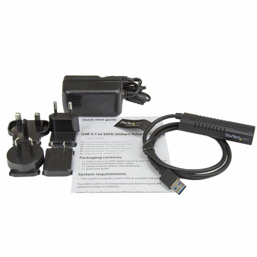 Ensemble d’adaptateurs Startech USB312SAT3 Noir