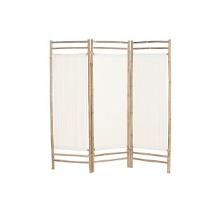 Folding screen Home ESPRIT Cotton Bamboo 165 x 3 x 175 cm