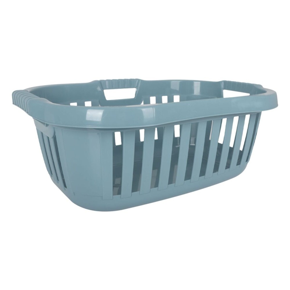 Laundry Basket Tontarelli Hipster Blue 50 L 66 x 44 x 25 cm (6 Units)