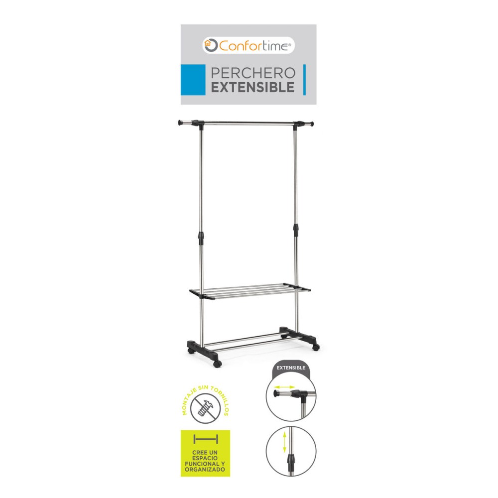 Coat Stand with Wheels Confortime (6 Units)