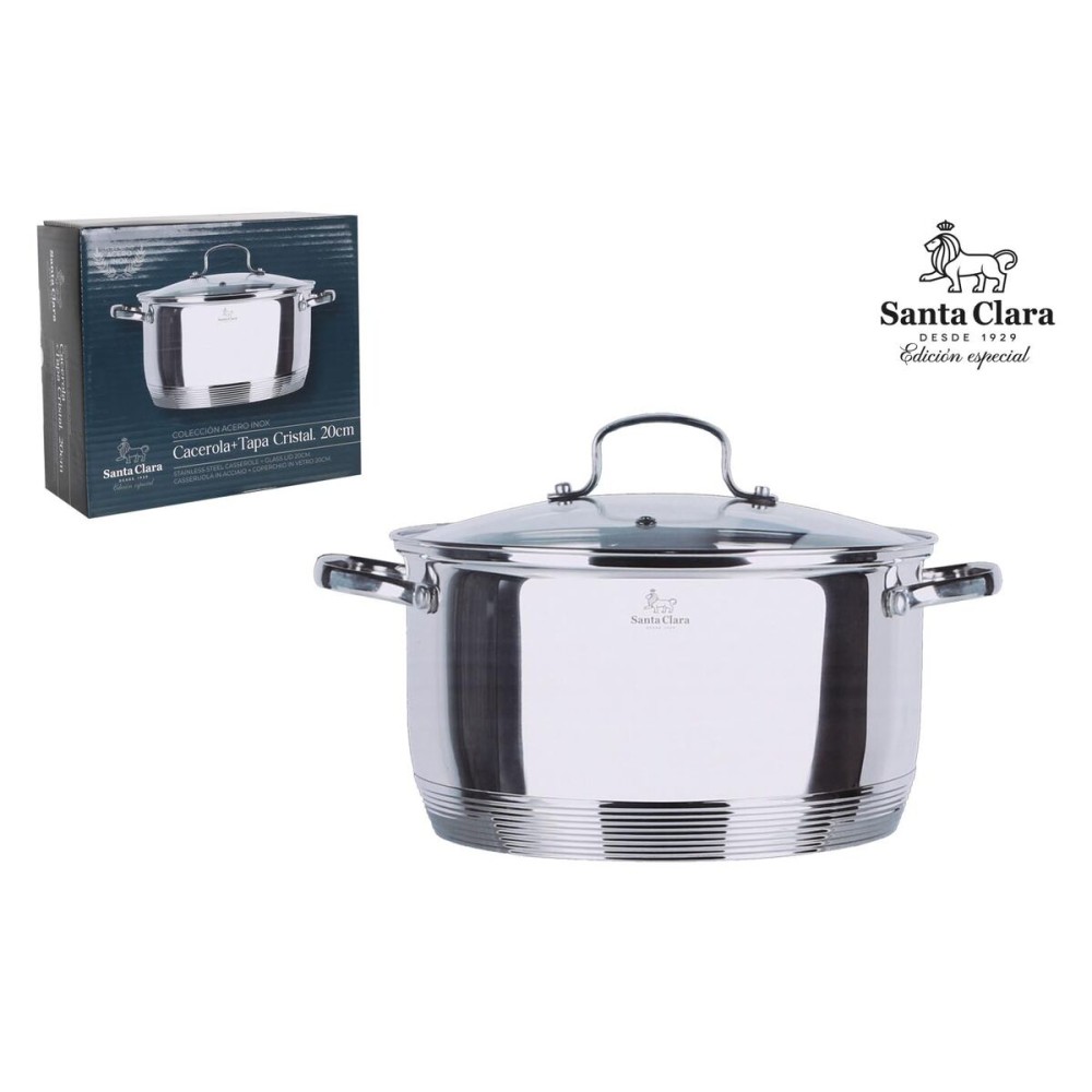Casserole with lid Santa Clara Ø 22 x 30 x 11 cm (2 Units)