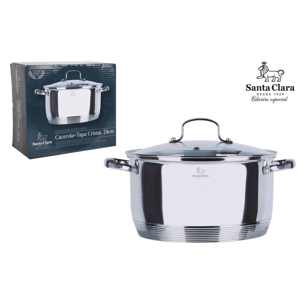 Casserole with lid Santa Clara Ø 25,5 x 34 x 15 cm (2 Units)