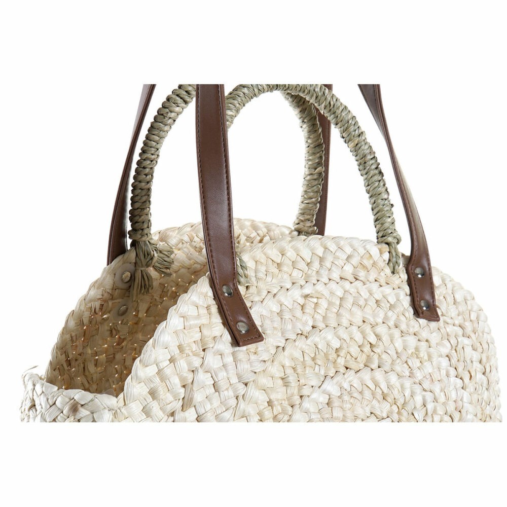 Umhängetasche DKD Home Decor natürlich Grau Polyester Minze Faser (39 x 9 x 48 cm) (2 Stück)