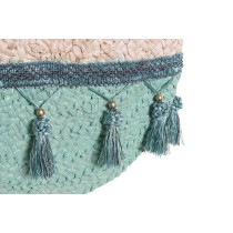 Umhängetasche DKD Home Decor natürlich Grau Polyester Minze Faser (39 x 9 x 48 cm) (2 Stück)