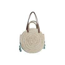 Shoulder Bag DKD Home Decor Natural Grey Polyester Mint Fibre (39 x 9 x 48 cm) (2 Units)