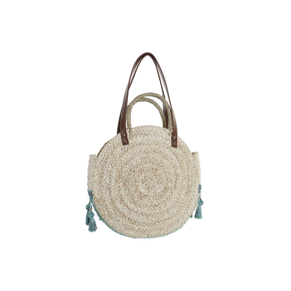 Shoulder Bag DKD Home Decor Natural Grey Polyester Mint Fibre (39 x 9 x 48 cm) (2 Units)