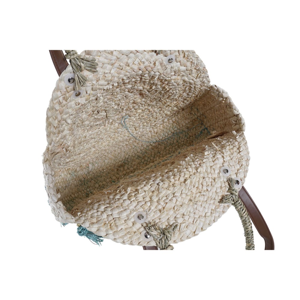 Umhängetasche DKD Home Decor natürlich Grau Polyester Minze Faser (39 x 9 x 48 cm) (2 Stück)