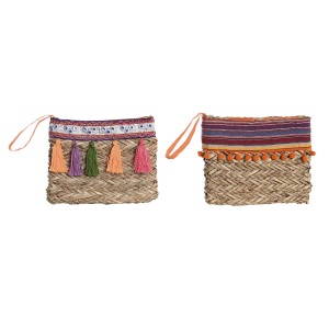 Hippie Handtasche DKD Home Decor Bunt korb (26 x 4 x 20 cm) (2 Stück)