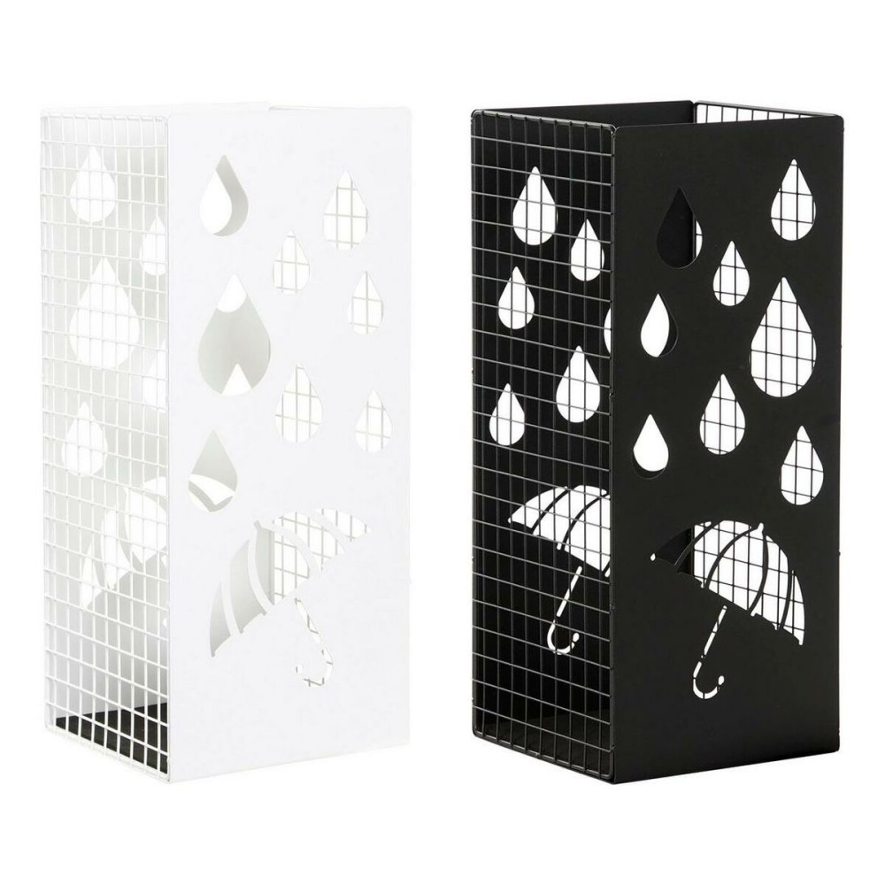 Regenschirmständer DKD Home Decor Schwarz Metall Weiß (19.5 x 20 x 47.5 cm) (2 pcs)