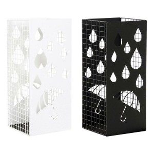 Regenschirmständer DKD Home Decor Schwarz Metall Weiß (19.5 x 20 x 47.5 cm) (2 pcs)