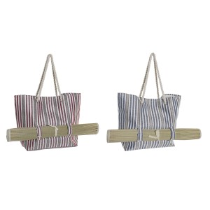 Strandtasche DKD Home Decor Rot Blau Polyester (50 x 16 x 36 cm) (2 Stück)