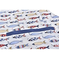 Schürze DKD Home Decor Blau Weiß Rot 60 x 80 x 0,5 cm Marineblau (2 Stück)