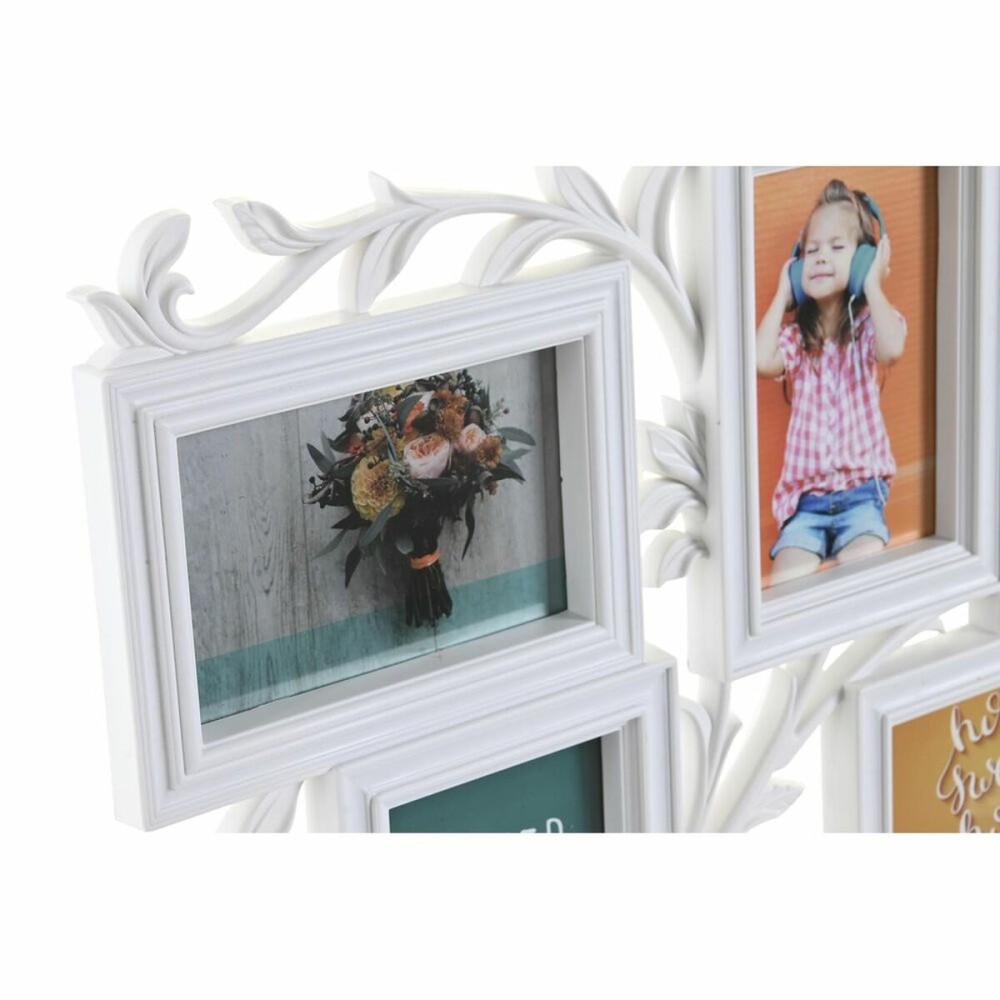 Photo frame DKD Home Decor Crystal White PP Urban (52,5 x 2 x 35 cm) (2 Units)