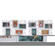 Photo frame DKD Home Decor Crystal White PP Urban (52,5 x 2 x 35 cm) (2 Units)
