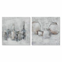 Painting DKD Home Decor 100 x 2,8 x 100 cm Vase Traditional (2 Units)