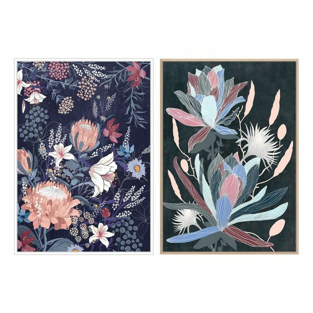 Bild DKD Home Decor 53 x 4,3 x 73 cm Blomster Moderne (2 Stück)