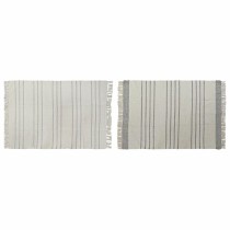 Teppich DKD Home Decor 120 x 180 x 0,75 cm Grau Polyester Weiß Randbereich Boho (2 Stück)