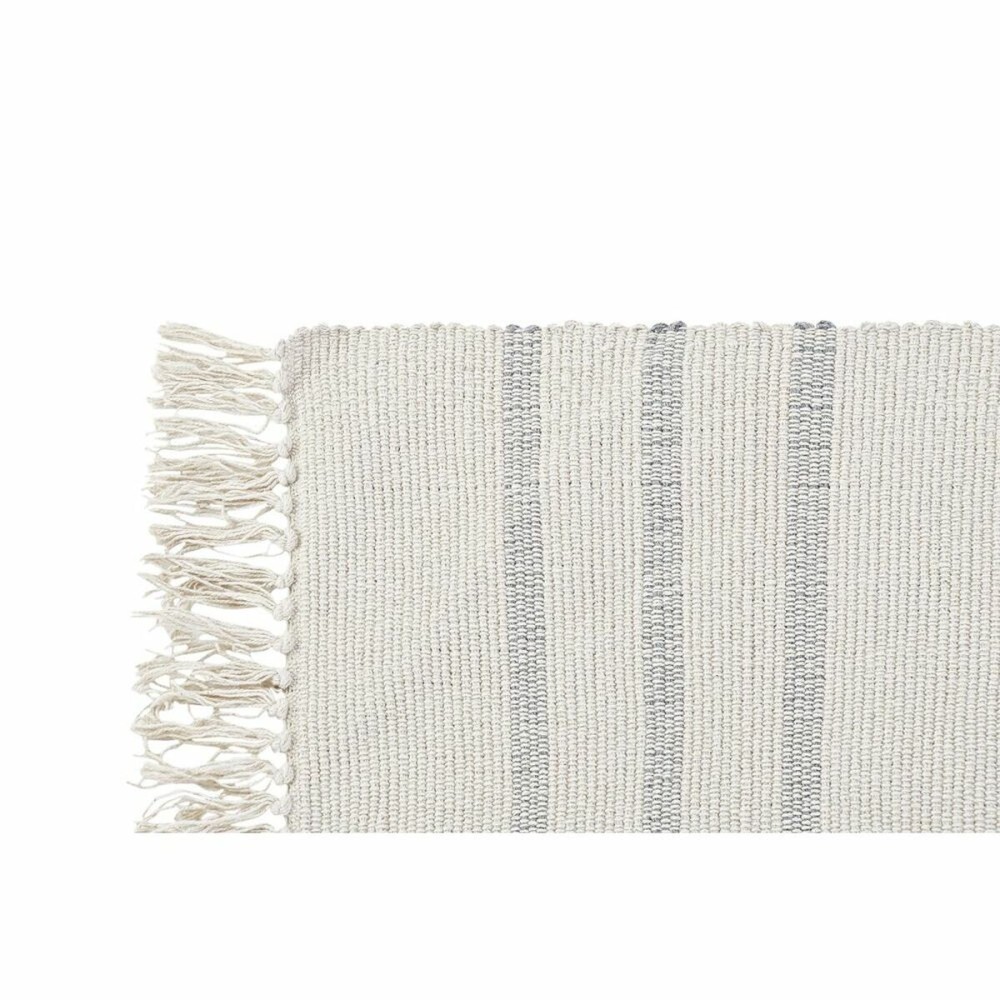 Teppich DKD Home Decor 120 x 180 x 0,75 cm Grau Polyester Weiß Randbereich Boho (2 Stück)