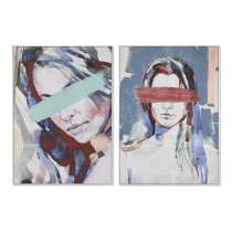 Cadre DKD Home Decor 103 x 4,3 x 143 cm Abstrait Moderne (2 Unités)