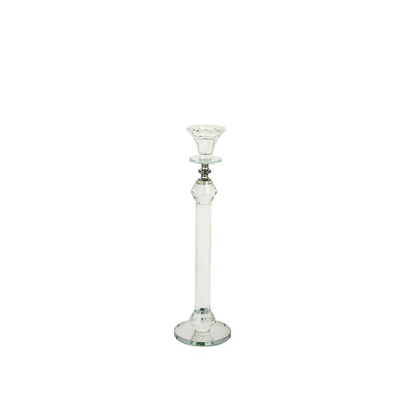 Candleholder Romimex Transparent Glass 9 x 26 x 9 cm