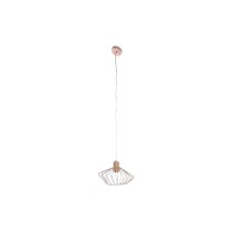 Suspension DKD Home Decor 34 x 34 x 21 cm Argenté Noir Gris Rose Métal Blanc 50 W 60 W Pin