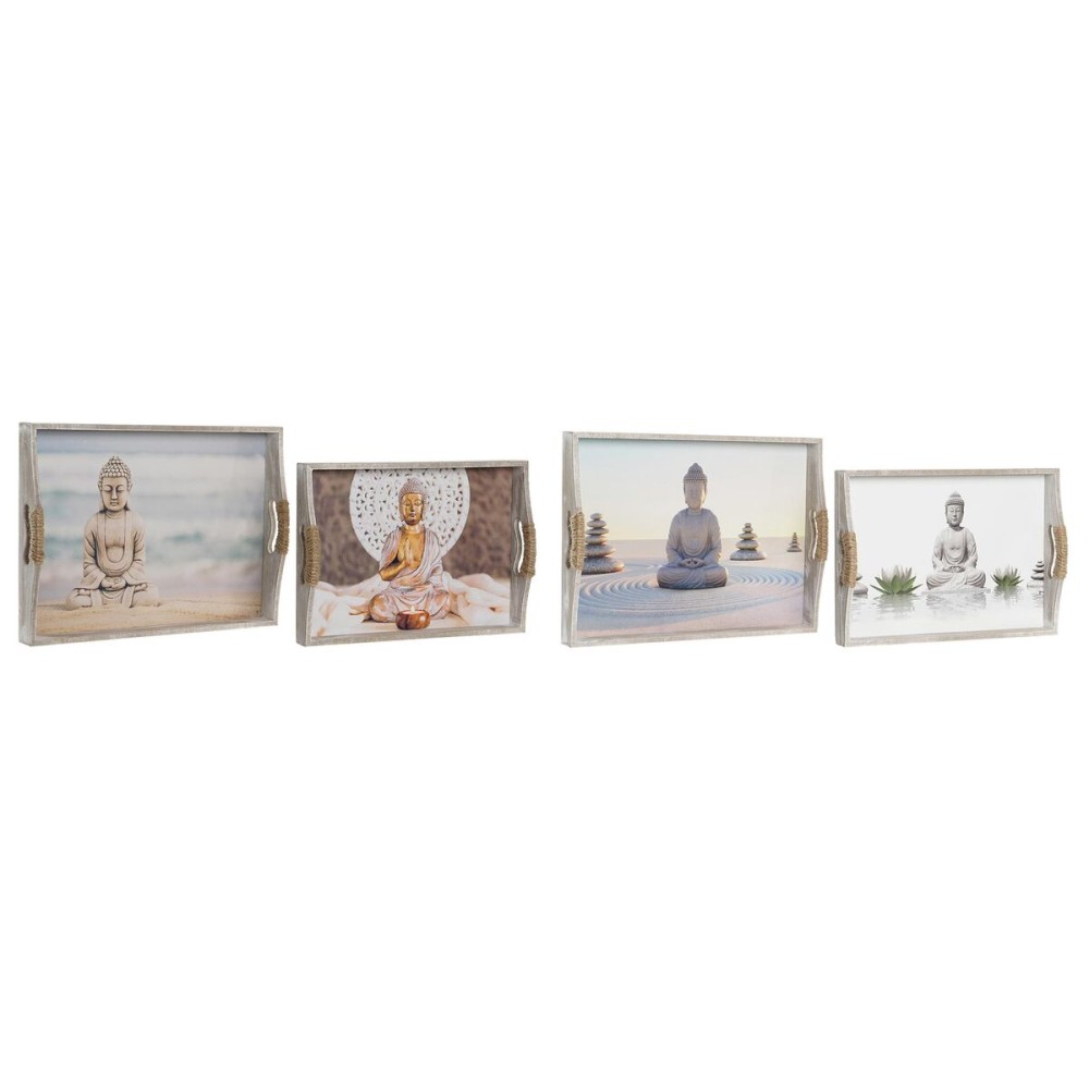 Tablettset DKD Home Decor 40 x 30 x 6 cm Holz MDF (2 Stück)