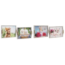 Tablettset DKD Home Decor Bunt 40 x 30 x 6 cm Holz MDF (2 Stück)