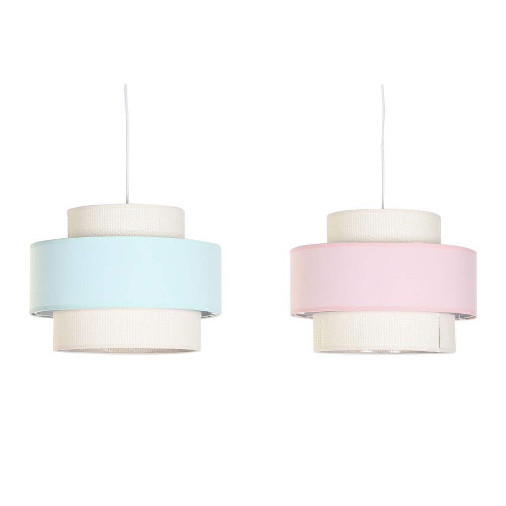 Deckenlampe DKD Home Decor 40 x 40 x 30 cm grün Hellrosa 50 W (2 Stück)
