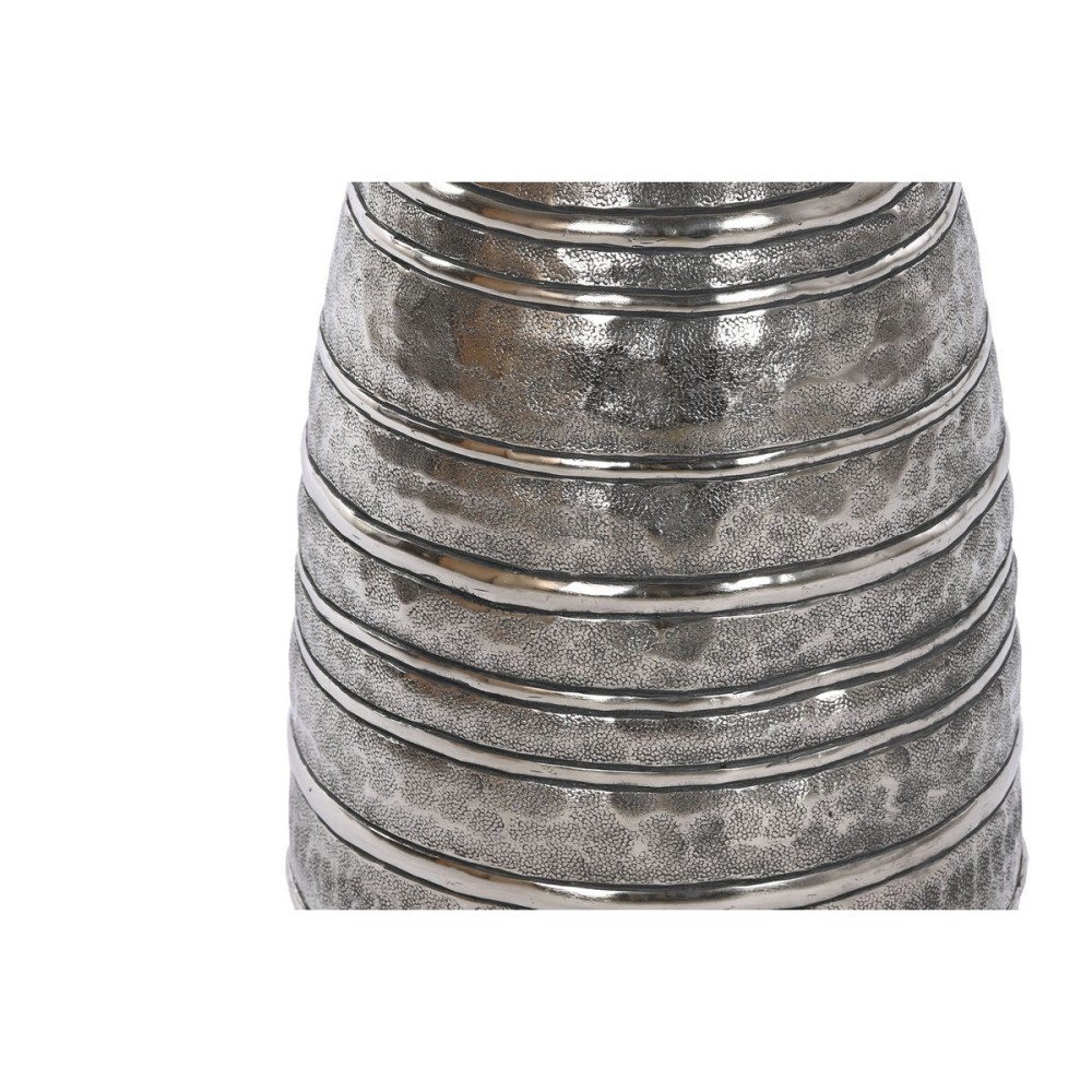 Vase DKD Home Decor 24 x 24 x 67 cm Aged finish Silver Golden Aluminium Modern (2 Units)