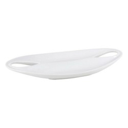 Tray Etrusca Double Porcelain White (36,5 x 18 x 4,5 cm)