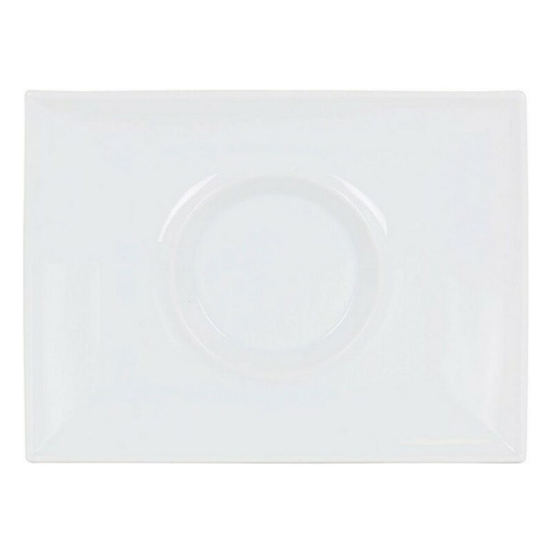 Assiette plate Gourmet Porcelaine Blanc (29,5 x 22 x 3 cm)