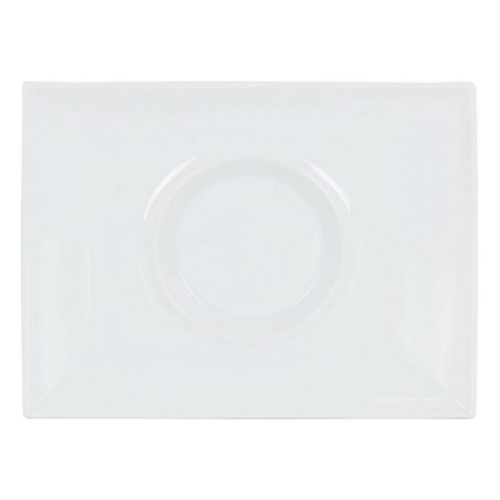 Assiette plate Gourmet Porcelaine Blanc (29,5 x 22 x 3 cm)