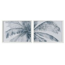 Bild Home ESPRIT Blau Weiß Palmen Mediterraner 80 x 2 x 60 cm (2 Stück)