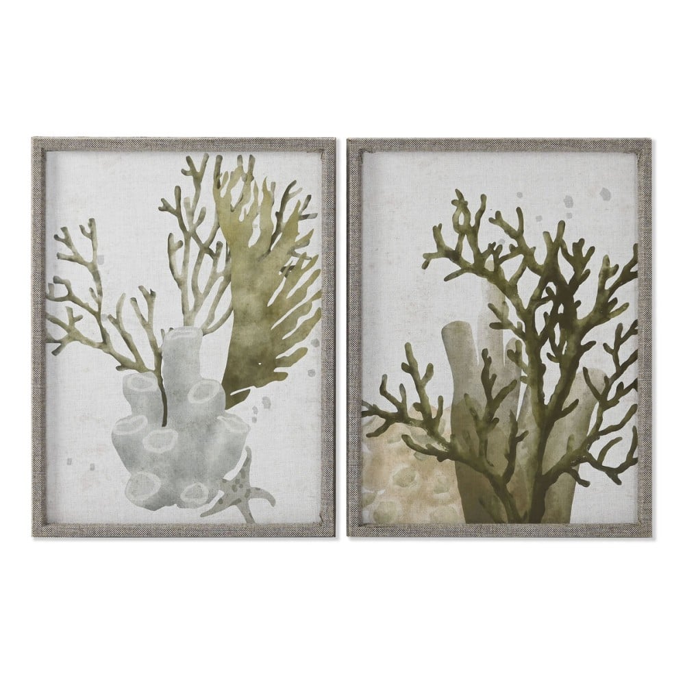 Bild Home ESPRIT grün Koralle Mediterraner 45 x 2 x 60 cm (2 Stück)