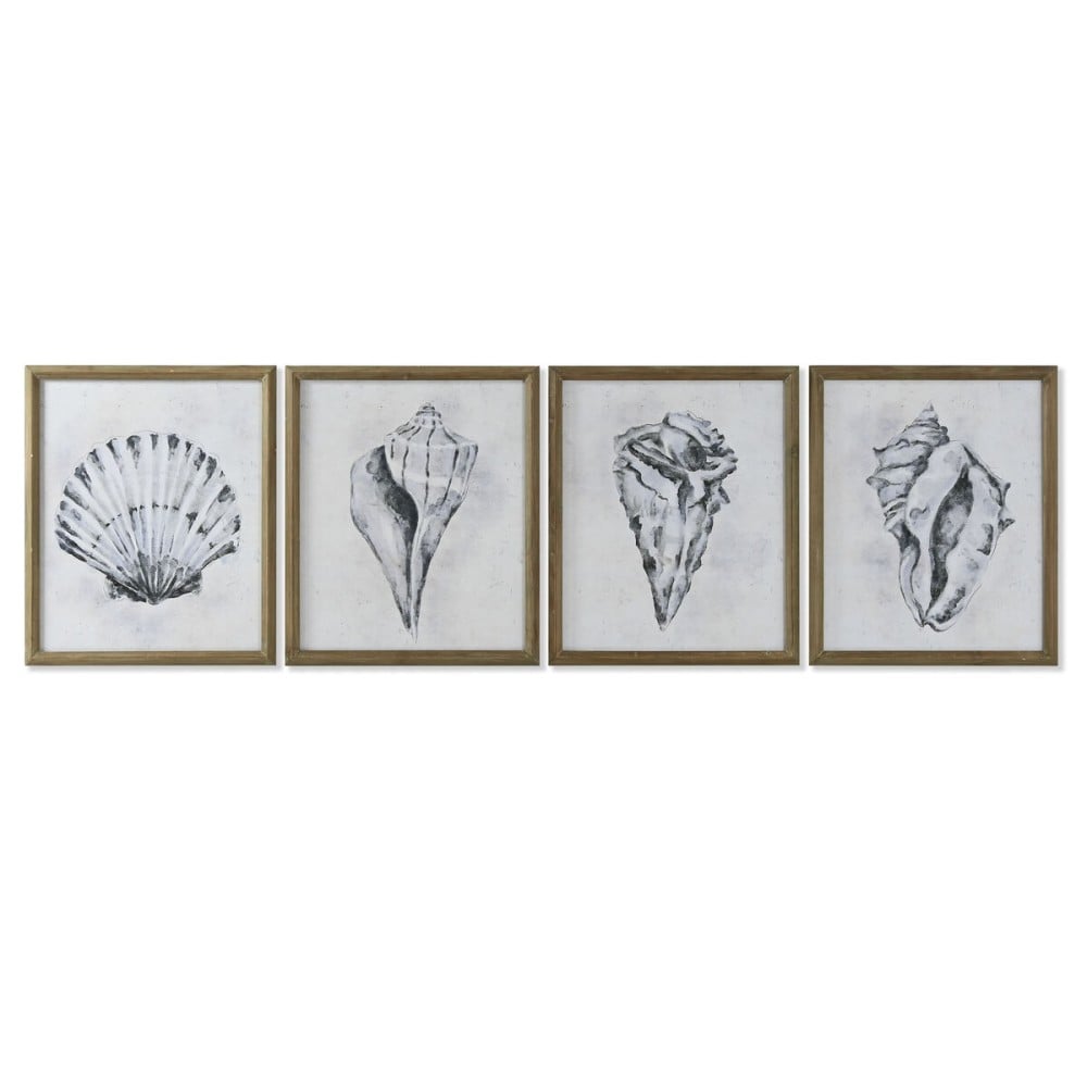 Painting Home ESPRIT Grey Natural 50 x 2,5 x 60 cm (4 Units)