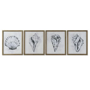 Painting Home ESPRIT Grey Natural 50 x 2,5 x 60 cm (4 Units)